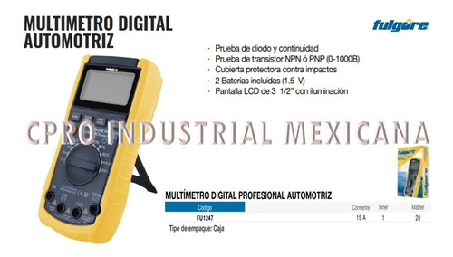 Multimetro Digital Profesional Automotriz T