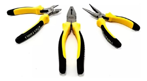 Juego De Alicates De 3 Piezas Profesional Al3sd15 Uyustools Amarillo