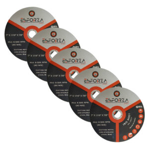 Disco Corte Metal 7 1/16 X 7/8  Industrial Esforza Por 5 Und Negro