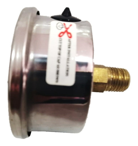 Manómetro Glic 0a600 Psi Conex Trasera Bronce Caratula 4 Pul