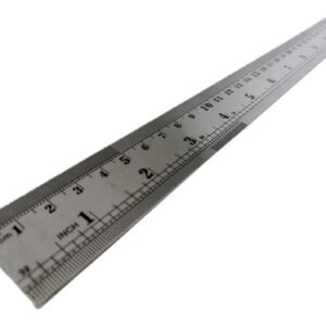 Regla Metalica De 30 Cm/12 Pulgadas Marcada Por Ambas Caras
