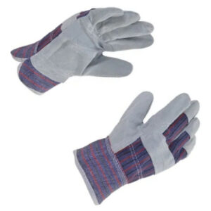 Guante Carnaza Y Tela A Rayas